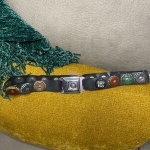 Vintage bottle cap belt